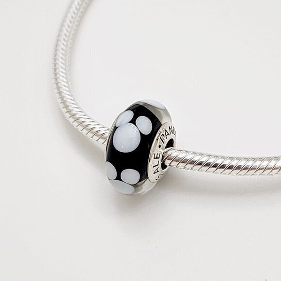 Pandora Mickey Mouse Clasp Bracelet Size 7.5 with 2 Charms - Picture 5 of 7